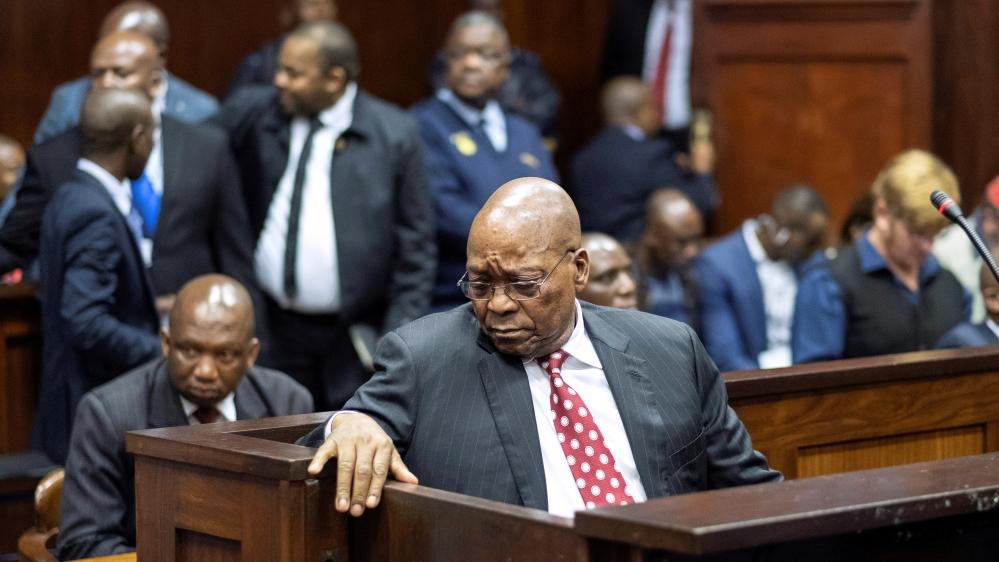 Jacob Zuma before an anti-corruption commission