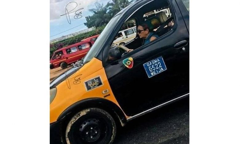 Ghana: A white woman driving a taxi, creates the buzz online