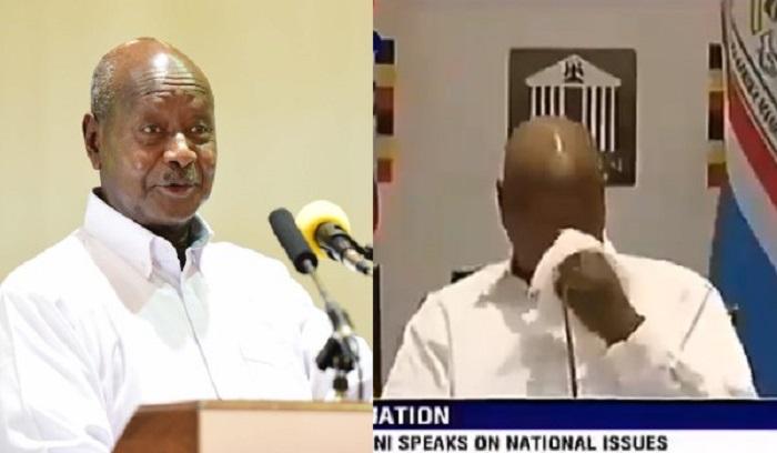 Ugandan President Yoweri Museveni spits on live TV: VIDEO