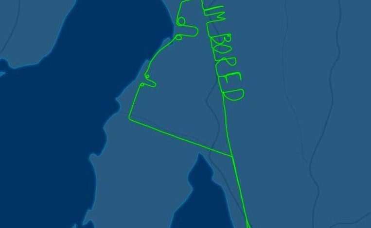 Weird: Pilot explicit drawings that he is bored