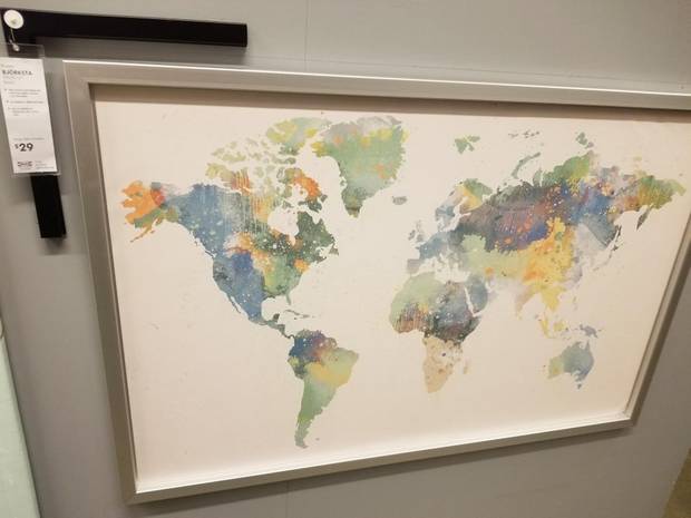 Ikea 'forgets' New Zealand on a world map 