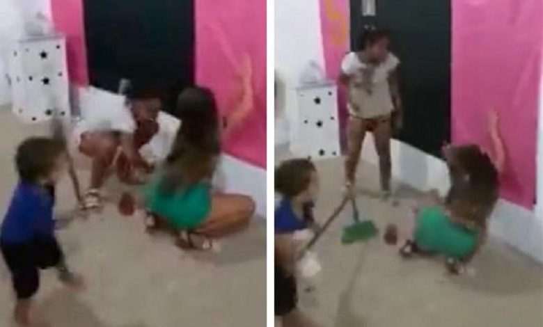 Angry boy (4) hits his elder sister to behave: She is twerking [Video]