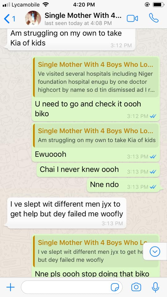 “I slept with different men for help, they failed” – Woman reveals