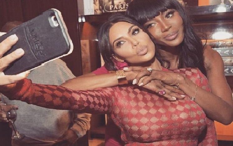 Caught: Kim Kardashian is accused of copying Naomi Campbell