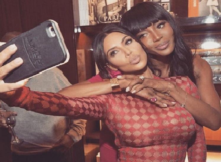 Caught: Kim Kardashian is accused of copying Naomi Campbell