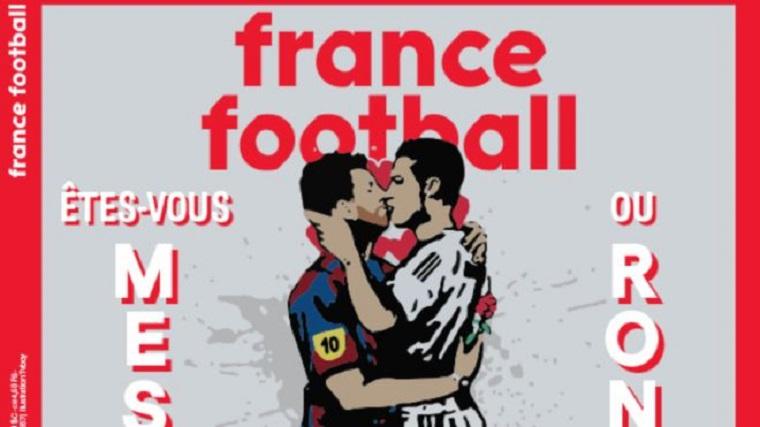 France Football publishes a picture of Messi and Ronaldo kissing