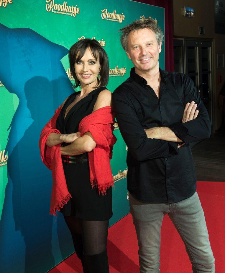 Chris Van Tongelen and Brigitte Derks at the premiere of the musical 'Little Red Riding Hood', which they worked on together.