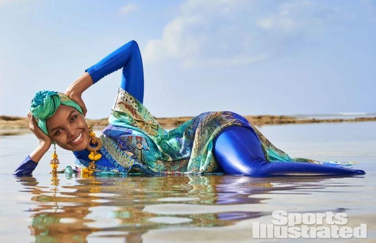First model in burkini on cover of Sports Illustrated