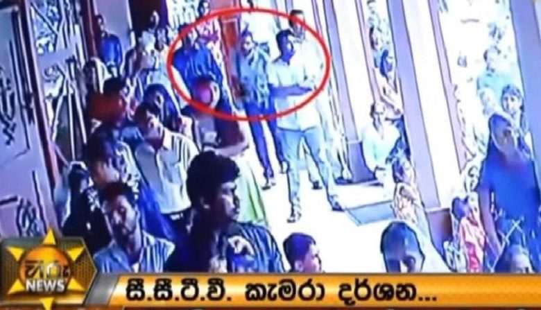 Security video shows Sri Lanka's suicide bomber with backpack