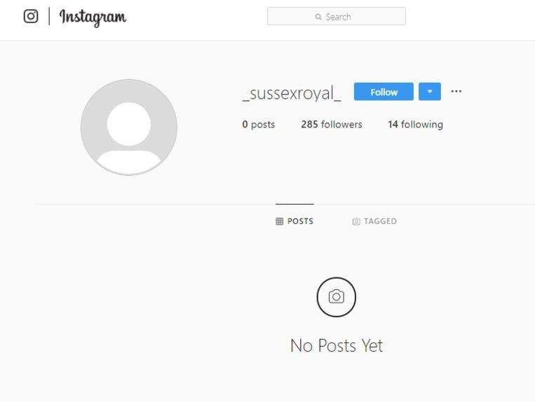 "Instagram grabbed my @sussexroyal and gave it to Harry and Meghan"