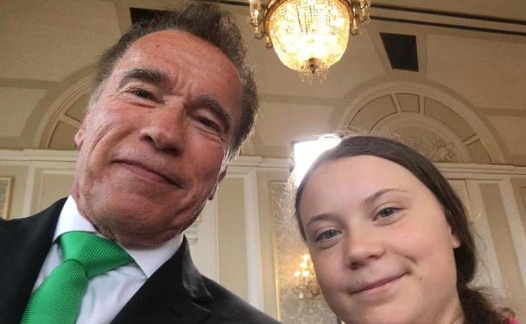 Arnold Schwarzenegger joins forces with Greta Thunberg