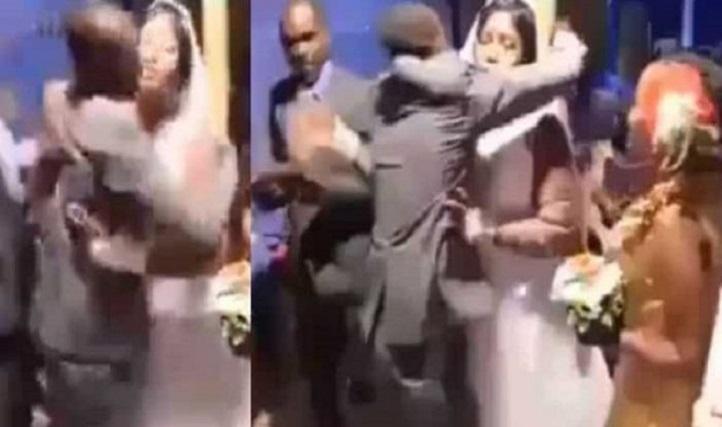 Jealous Bridegroom beats best man for hugging the bride [Video]
