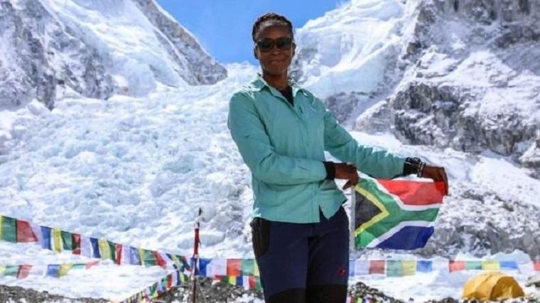 First black African woman to set foot on top of Everest