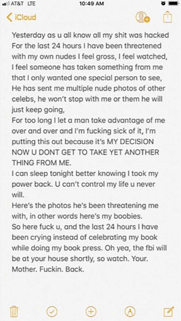 Bella Thorne shared forbidden photos after frightened by a hacker 