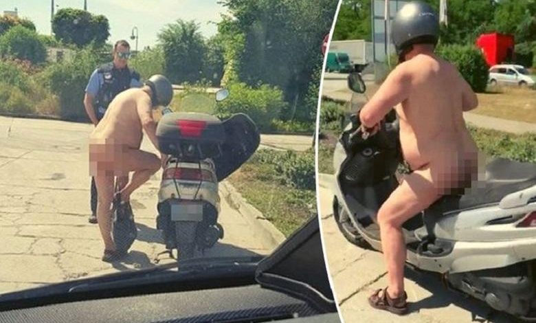 German police stop naked scooter driver: “It’s just warm?”