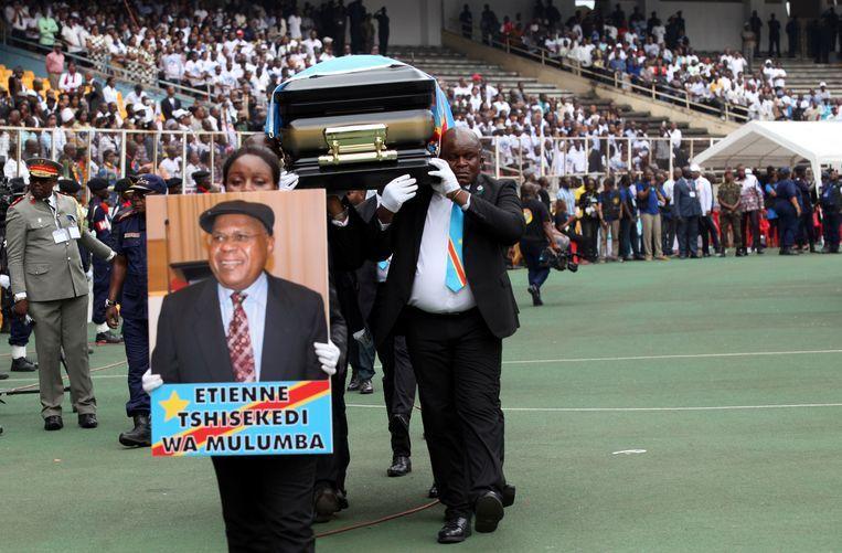 Tens of thousands of Congolese are saying goodbye to Tshisekedi