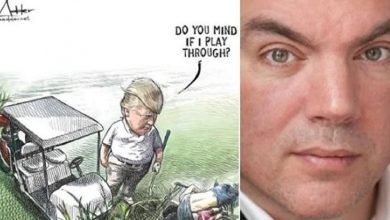 Barely 24 hours after this drawing about Donald Trump captured social media, the contract of the Canadian cartoonist Michael de Adder was canceled. But that is just a coincidence, the media company explains.