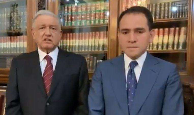 Mexico's finance minister grim-faced during job acceptance