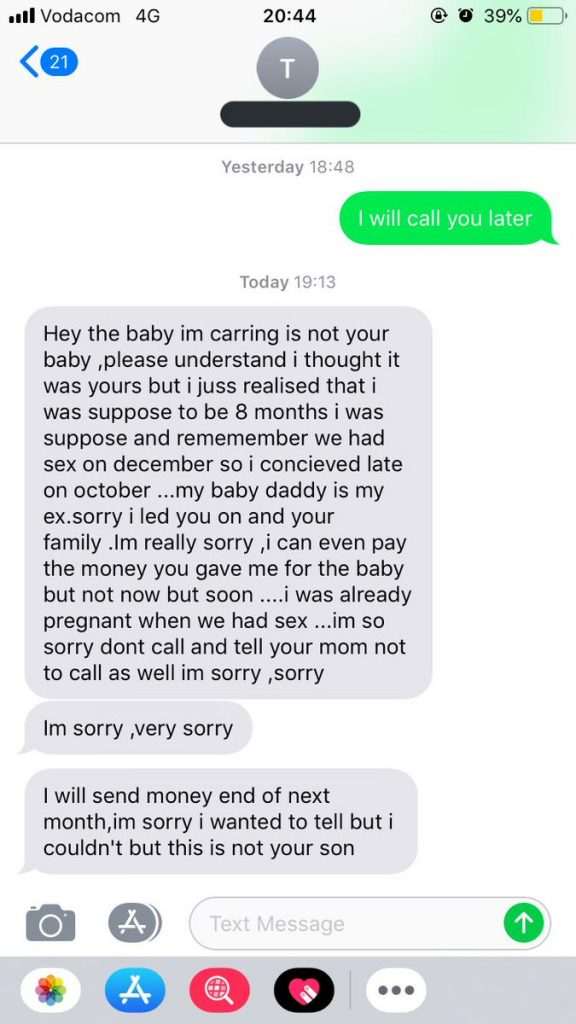 “I thought I was going to be a father” but kept the secret for 8 months