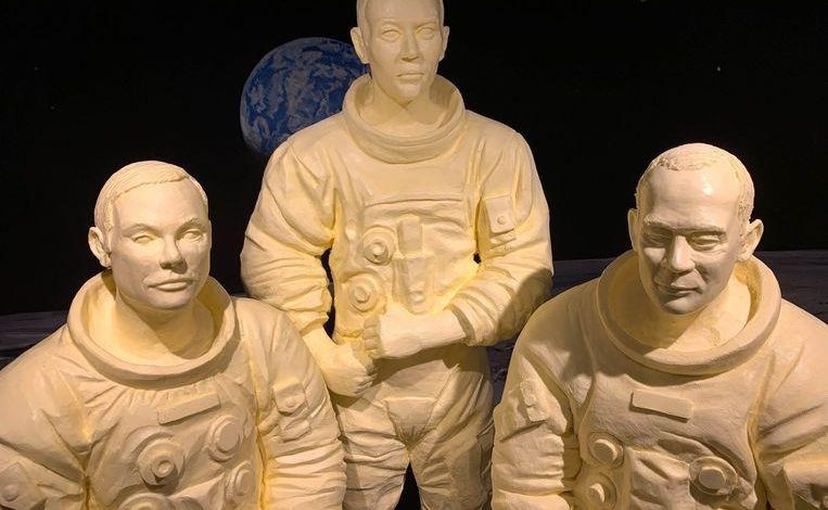 Apollo 11 mission astronauts honored with sculpture made of butter