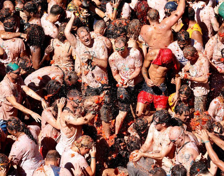 Some 22,000 people took part in ‘La Tomatina’ today