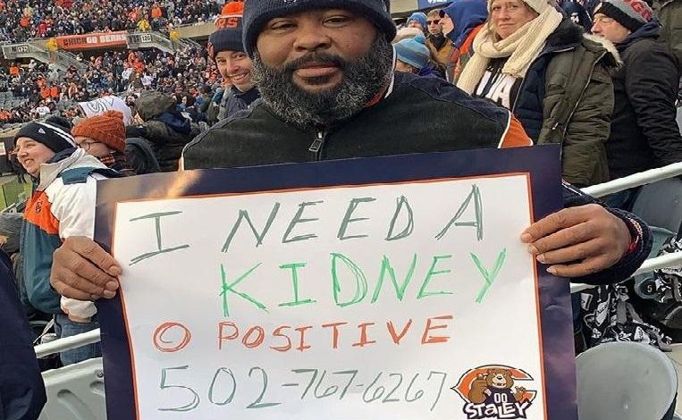 Marcus begs for new kidney during a football match and goes viral