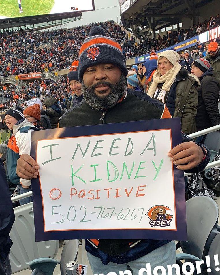Marcus begs for new kidney during a football match and goes viral