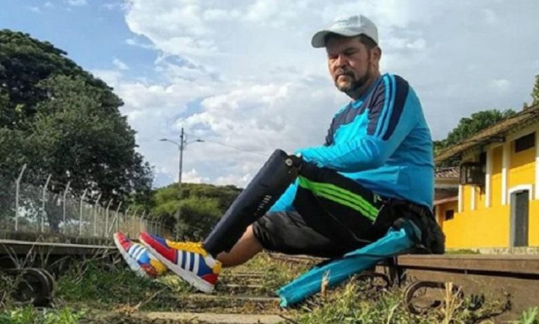 Venezuelan with one leg runs for disabled daughter throughout South America