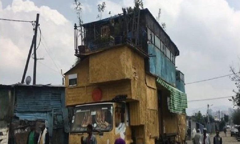 Ethiopian Abinet Tadesse builds a house on his truck [video]