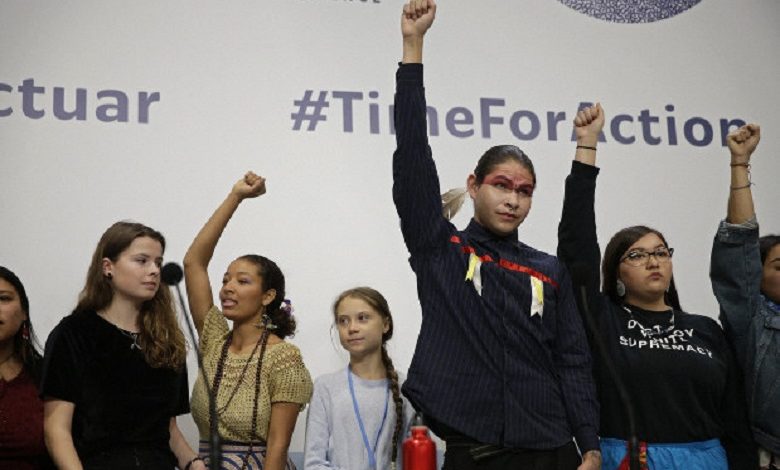 Security agents are removing activists from the climate summit