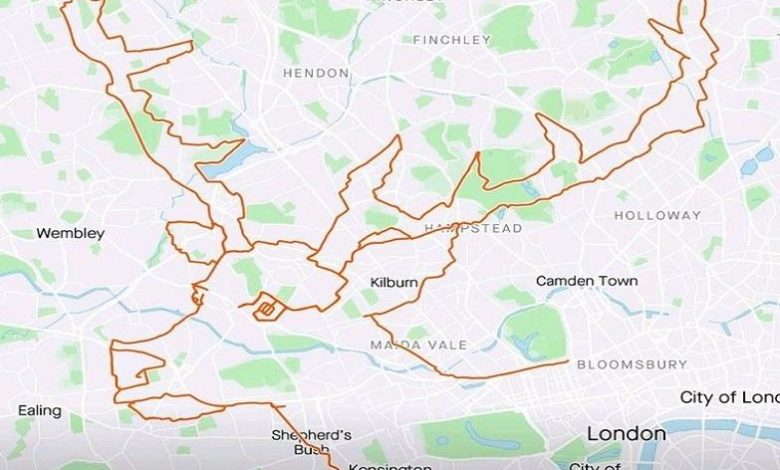 Cycling Brit creates reindeer on Strava in 9 hours
