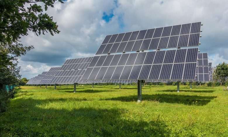 A new solar power plant under construction in Burkina Faso