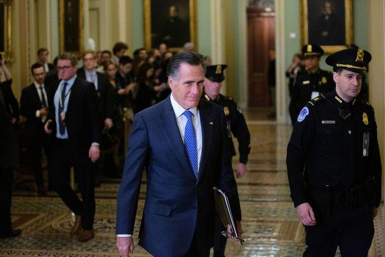 Mitt Romney voted as the only Republican yesterday for Trump's deposition.