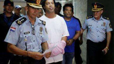 Ronaldinho is in cell with TV and fan, but he leaves the prison food