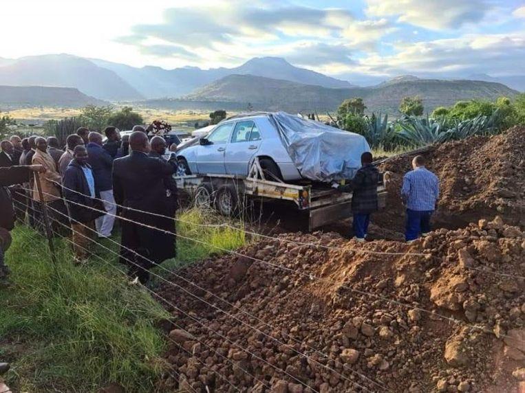 Last wish granted: South African buried with his Mercedes