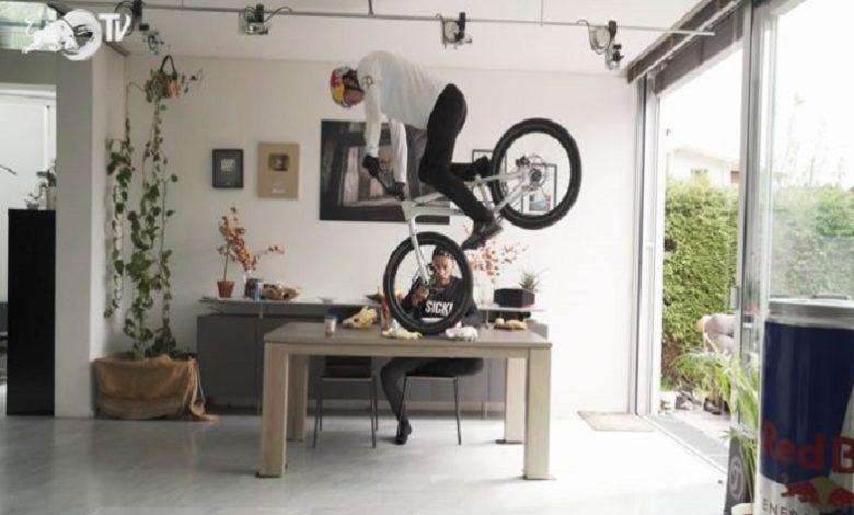 Mountain biker Fabio Wibmer shows craziest bicycle stunts