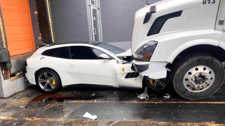 Angry ex-worker fires back by driving truck over his boss’s Ferrari