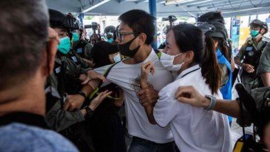 Hundreds of protesters take to the streets in Hong Kong again