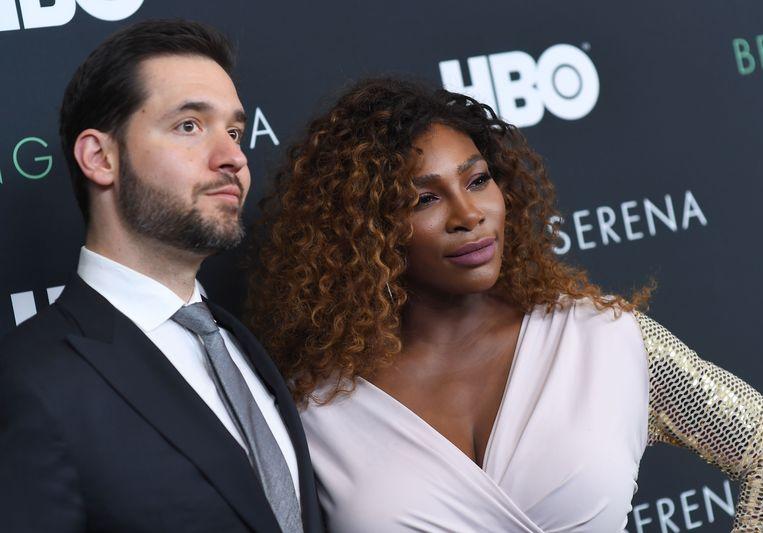 Alexis Ohanian with wife Serena Williams  during the premiere of the documentary 'Being Serena'.