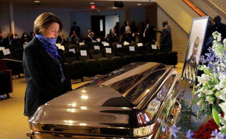 Celebrities and politicians flock to George Floyd memorial