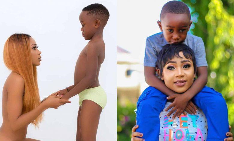 Sense or nonsense: controversial picture of Akuapem Poloo on her son’s 7th birthday