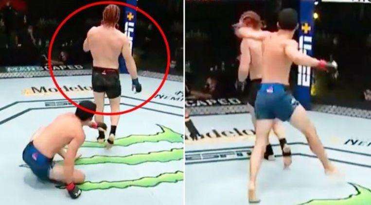 Never turn your back: UFC fighter sins against the basic rules in sport