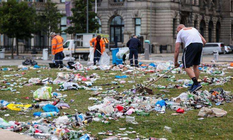 Liverpool are suing fans for “unacceptable behavior” giant mountain of waste left behind