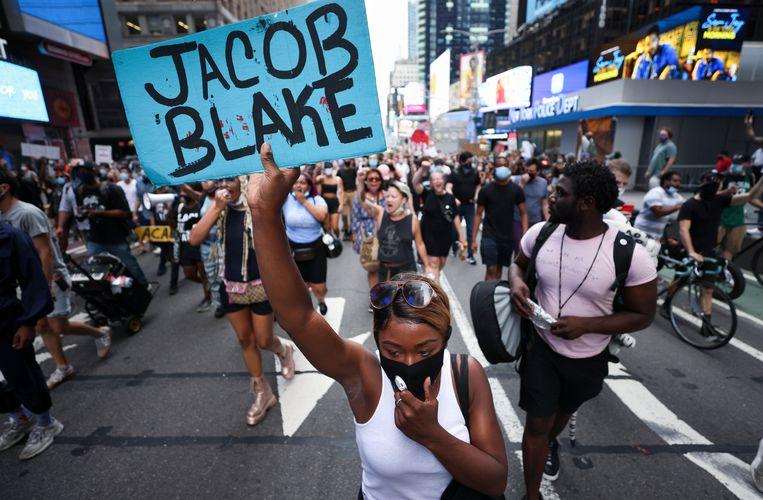 There were also protests in Times Square in New York.
