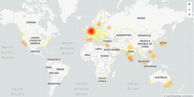 DownDetector The problems with Gmail are worldwide.