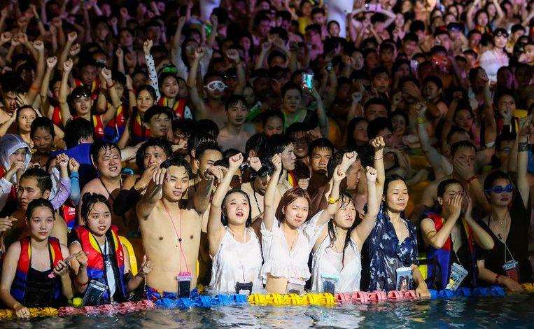 Large swimming party in Wuhan where COVID-19 first emerged