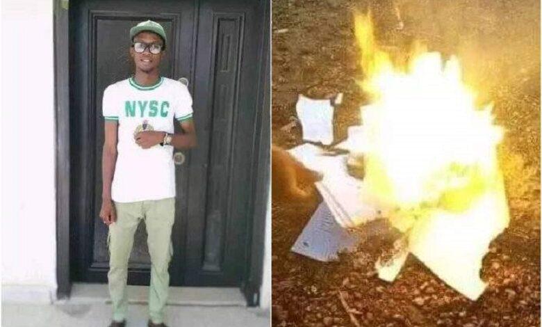 Not only in Nigeria but also in Africa, frustrated graduate burns certificates