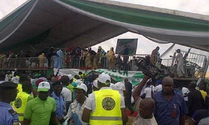 APC pavilion platform collapsed