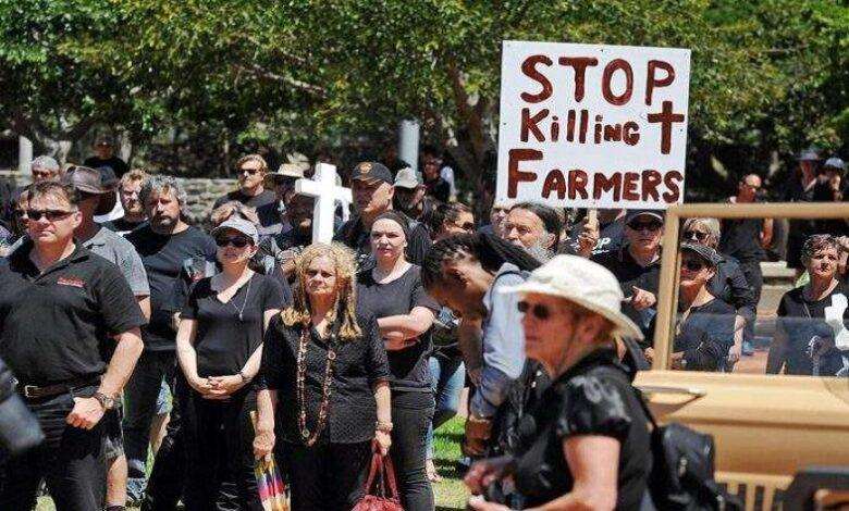 Protest of white South African farmers after Horner’s murder