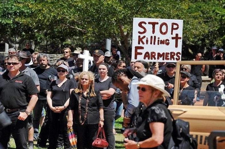 Protest of white South African farmers after Horner’s murder